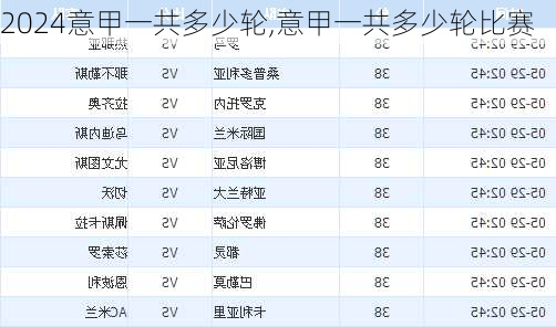 意甲一共多少轮,意甲一共多少轮比赛