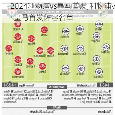 利物浦vs皇马首发,利物浦vs皇马首发阵容名单