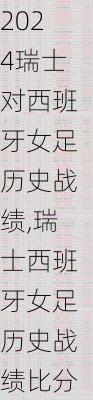 瑞士对西班牙女足历史战绩,瑞士西班牙女足历史战绩比分