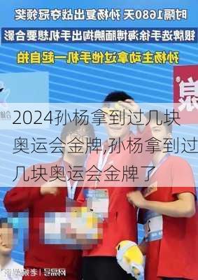 孙杨拿到过几块奥运会金牌,孙杨拿到过几块奥运会金牌了