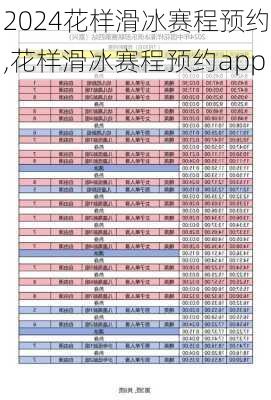 花样滑冰赛程预约,花样滑冰赛程预约app