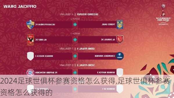 足球世俱杯参赛资格怎么获得,足球世俱杯参赛资格怎么获得的
