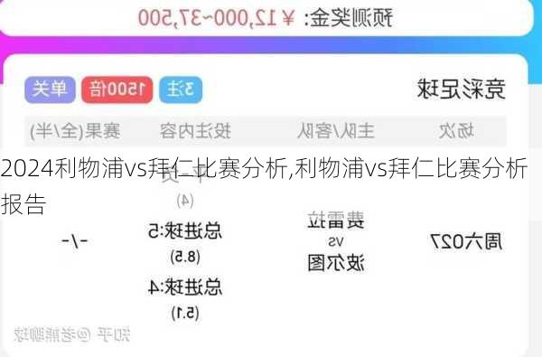 利物浦vs拜仁比赛分析,利物浦vs拜仁比赛分析报告
