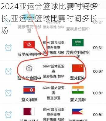 亚运会篮球比赛时间多长,亚运会篮球比赛时间多长一场