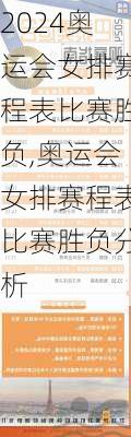 奥运会女排赛程表比赛胜负,奥运会女排赛程表比赛胜负分析