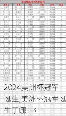 美洲杯冠军诞生,美洲杯冠军诞生于哪一年