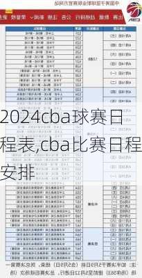 cba球赛日程表,cba比赛日程安排