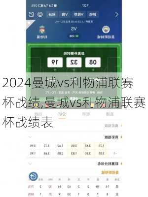 曼城vs利物浦联赛杯战绩,曼城vs利物浦联赛杯战绩表