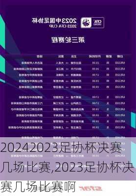 2023足协杯决赛几场比赛,2023足协杯决赛几场比赛啊