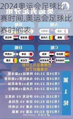 奥运会足球比赛时间,奥运会足球比赛时间表