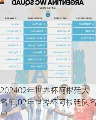 02年世界杯阿根廷大名单,02年世界杯阿根廷队名单