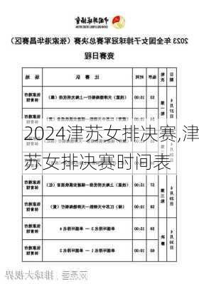 津苏女排决赛,津苏女排决赛时间表