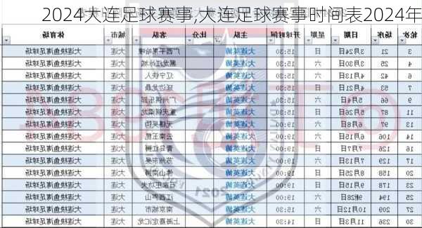 大连足球赛事,大连足球赛事时间表2024年