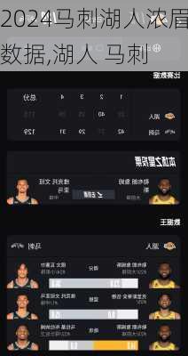马刺湖人浓眉数据,湖人 马刺
