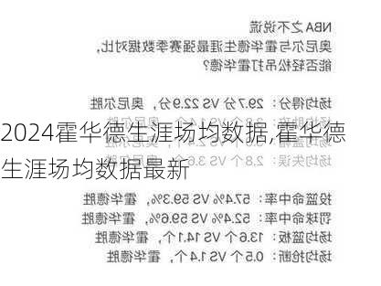 霍华德生涯场均数据,霍华德生涯场均数据最新