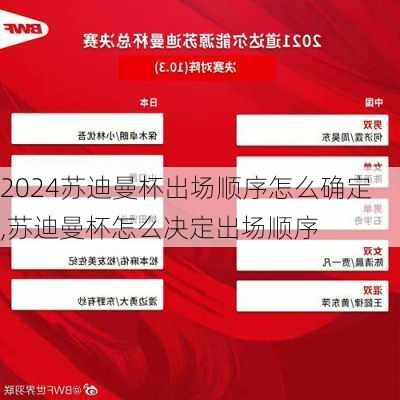 苏迪曼杯出场顺序怎么确定,苏迪曼杯怎么决定出场顺序