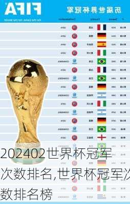 02世界杯冠军次数排名,世界杯冠军次数排名榜