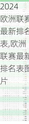 欧洲联赛最新排名表,欧洲联赛最新排名表图片