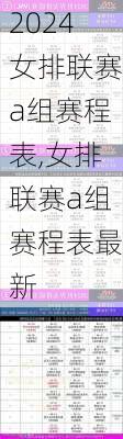 女排联赛a组赛程表,女排联赛a组赛程表最新