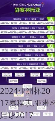 亚洲杯2017赛程表,亚洲杯足球2017