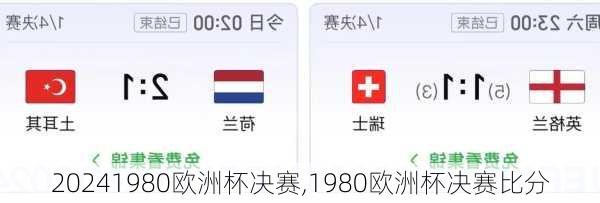 1980欧洲杯决赛,1980欧洲杯决赛比分