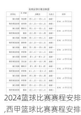篮球比赛赛程安排,西甲篮球比赛赛程安排