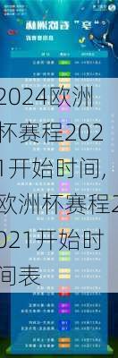 欧洲杯赛程2021开始时间,欧洲杯赛程2021开始时间表