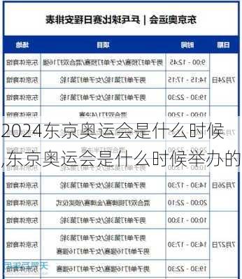 东京奥运会是什么时候,东京奥运会是什么时候举办的