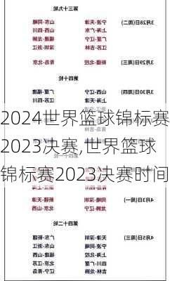 世界篮球锦标赛2023决赛,世界篮球锦标赛2023决赛时间