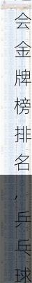 乒乓球亚运会金牌榜排名,乒乓球亚运会金牌榜排名表