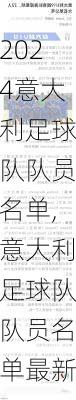 意大利足球队队员名单,意大利足球队队员名单最新