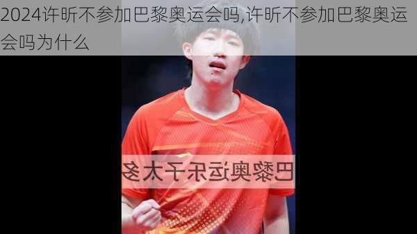 许昕不参加巴黎奥运会吗,许昕不参加巴黎奥运会吗为什么