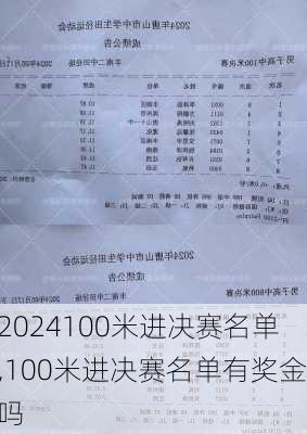 100米进决赛名单,100米进决赛名单有奖金吗