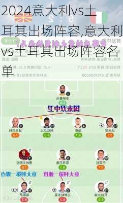 意大利vs土耳其出场阵容,意大利vs土耳其出场阵容名单