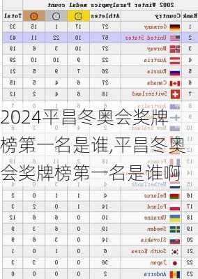 平昌冬奥会奖牌榜第一名是谁,平昌冬奥会奖牌榜第一名是谁啊