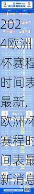 欧洲杯赛程时间表最新,欧洲杯赛程时间表最新消息