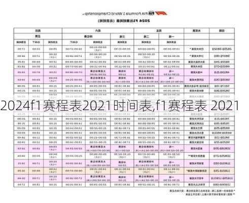 f1赛程表2021时间表,f1赛程表 2021