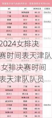 女排决赛时间表天津队,女排决赛时间表天津队队员