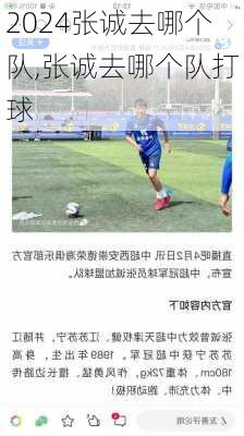 张诚去哪个队,张诚去哪个队打球
