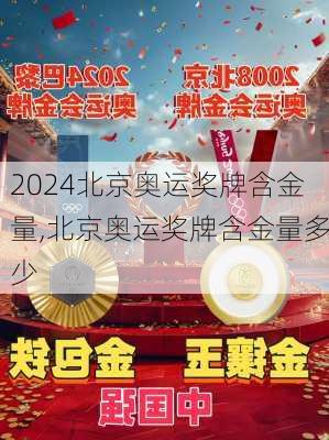 北京奥运奖牌含金量,北京奥运奖牌含金量多少