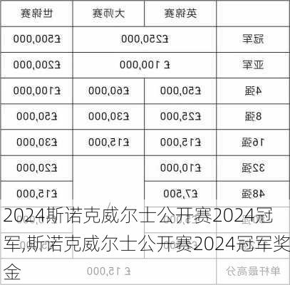 斯诺克威尔士公开赛2024冠军,斯诺克威尔士公开赛2024冠军奖金