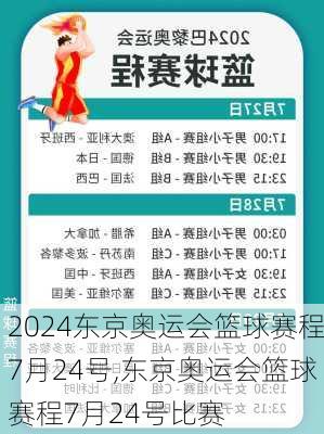 东京奥运会篮球赛程7月24号,东京奥运会篮球赛程7月24号比赛