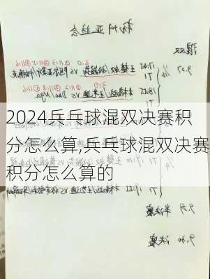 兵乓球混双决赛积分怎么算,兵乓球混双决赛积分怎么算的