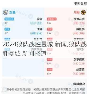 狼队战胜曼城 新闻,狼队战胜曼城 新闻报道