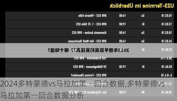 多特蒙德vs马拉加第一回合数据,多特蒙德vs马拉加第一回合数据分析