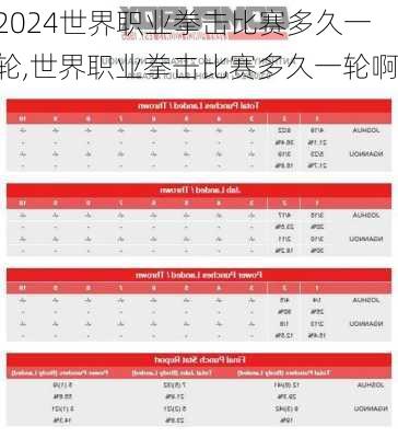 世界职业拳击比赛多久一轮,世界职业拳击比赛多久一轮啊