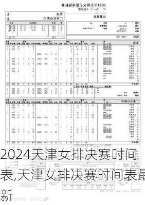 天津女排决赛时间表,天津女排决赛时间表最新
