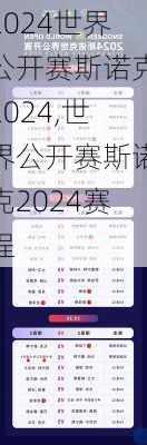 世界公开赛斯诺克2024,世界公开赛斯诺克2024赛程