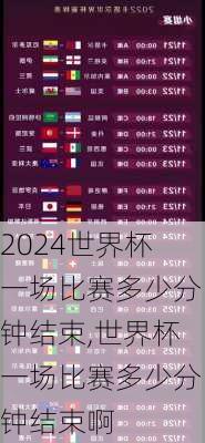 世界杯一场比赛多少分钟结束,世界杯一场比赛多少分钟结束啊