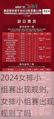 女排小组赛出现规则,女排小组赛出现规则了吗